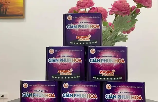 Giàn phun hoa 25 ống phóng
