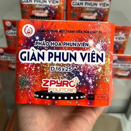 Giàn phun viên 25 ống mẫu mới 2024