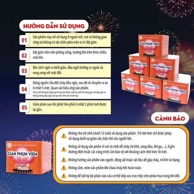 Giàn phun viên nén 25 ống phóng