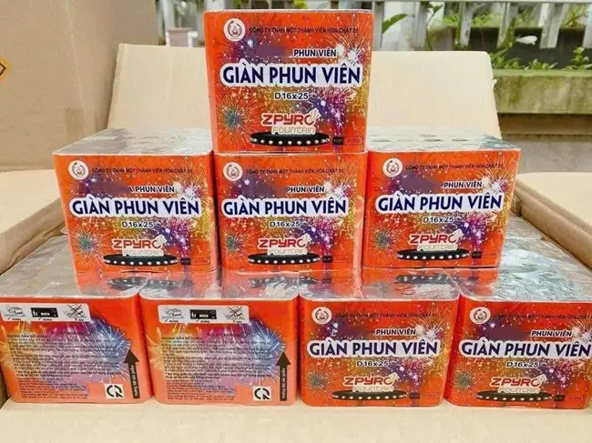 Giàn phun viên nén 25 quả