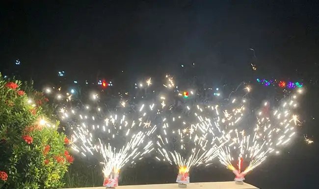 Pháo hoa cánh hoa xoay