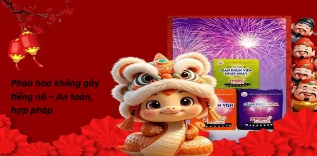Pháo hoa không gây tiếng nổ